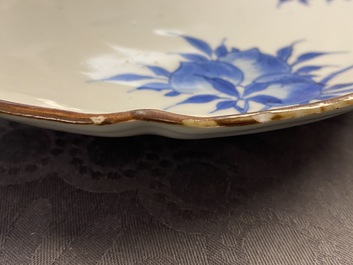 A Chinese blue and white Japanese market ko-sometsuke 'peach' dish, Tianqi